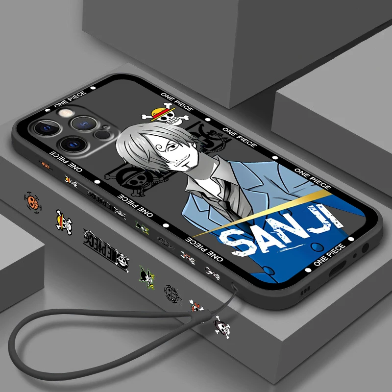 thumbnail image 1 of Funda de teléfono One Piece Robin Sanji Cool Liquid Left Rope para Apple iPhone 15 14 13 12 11 XS XR X 8 7 SE Pro Max Plus Mini, 1 of 5