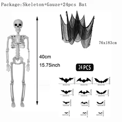 Spooky Posable Skeleton Halloween Decoration (40CM Skeleton)