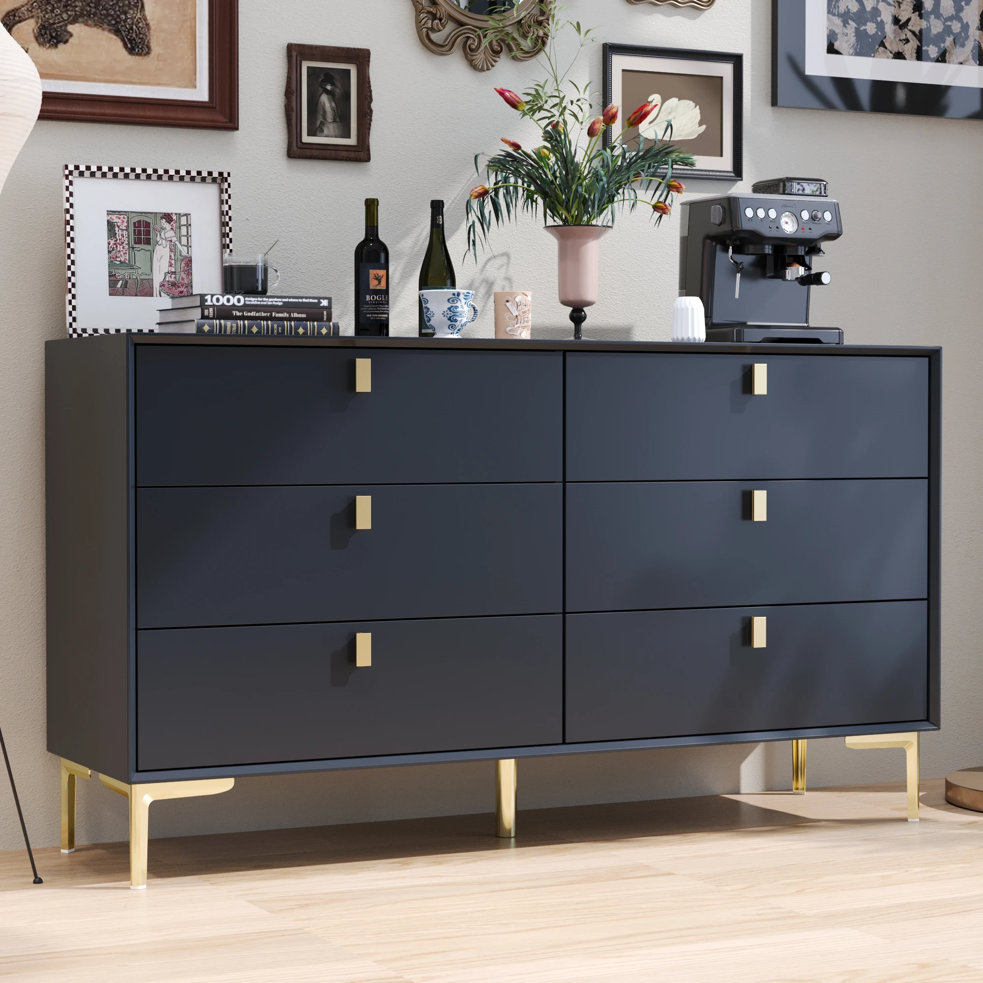 Modern 6-Drawer Dresser 4