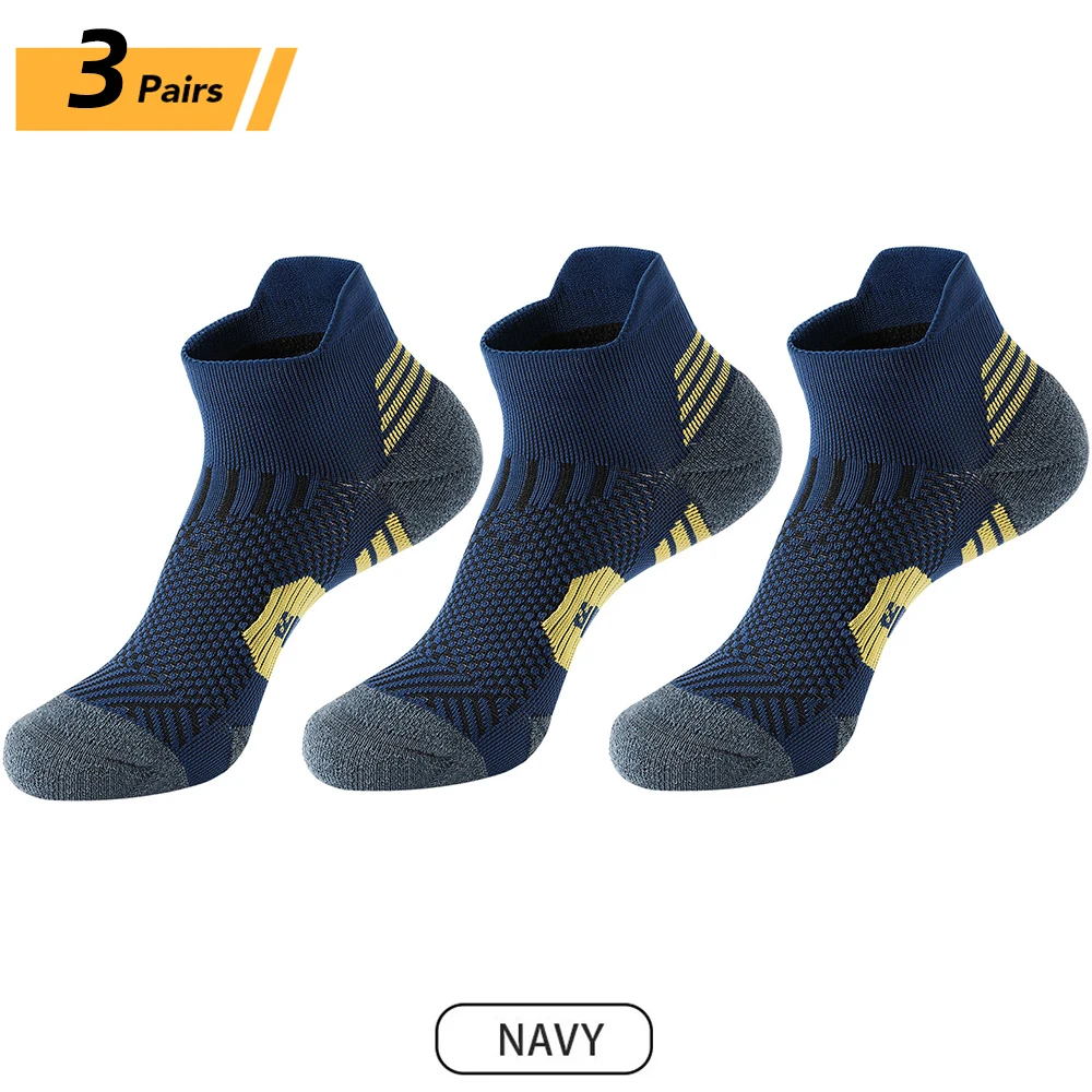 Men's Breathable Cotton Athletic Socks - 5 Pairs