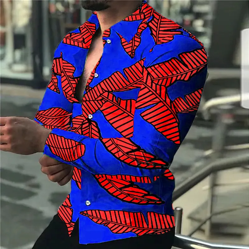 Colorful Ribbon Men's Shirts Suitable for Daily Street Casual Wear Long Sleeve Striped Tops Comfortable Soft Shirts Fashion Butt