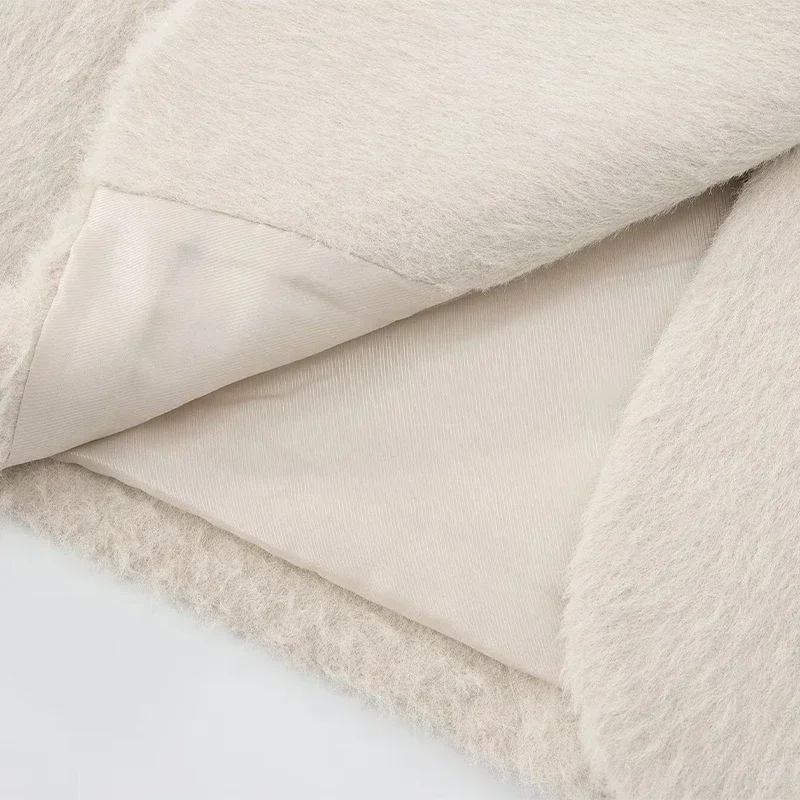 White Mohair Blazer Coat Women Loose Lapel Single-breasted Long Sleeve Thick Warm Jackets 2025 New Office Lady Street Outerwear 22 White Mohair Blazer Coat Women Loose Lapel Single-breasted Long Sleeve Thick Warm Jackets 2025 New Office Lady Street Outerwear