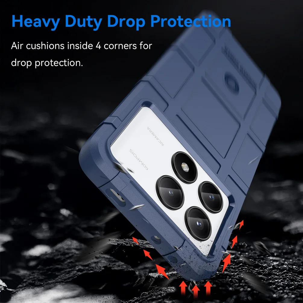 Rugged Shield Rubber Protective Case Cover