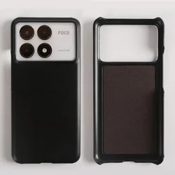 Luxurious Oil Wax Pattern Genuine Leather Phone Case - Premium Protective Back Cover for Poco X3 (Black 5201)