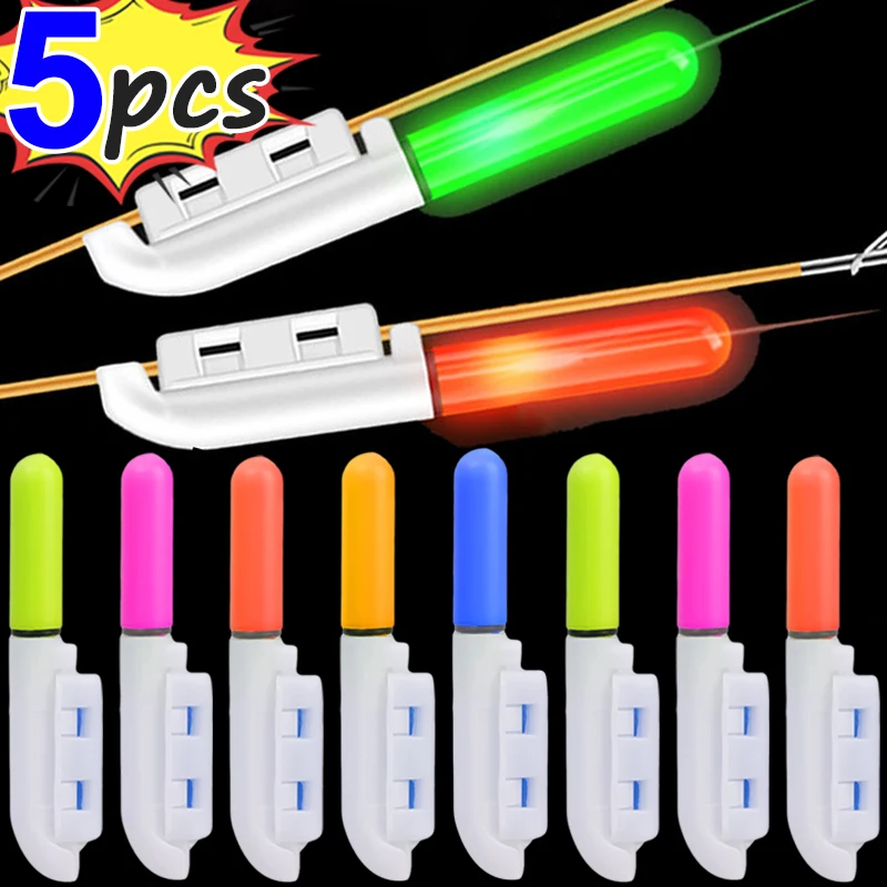 Bâton lumineux LED détachable pour canne à pêche nuit 5 couleurs alarme morsure étanche