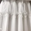 White Korean Princess Style Double-layer Curtain White Sheer Curtain Plus  White Cloth Curtain for Living Room Bedroom 1