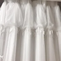 White Korean Princess Style Double-layer Curtain White Sheer Curtain Plus  White Cloth Curtain for Living Room Bedroom 1