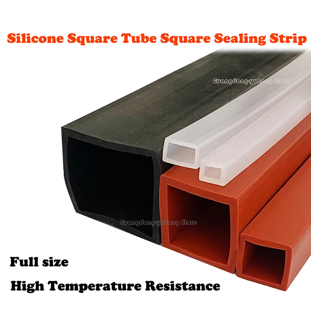 Description Picture 2 of itemSilicone Square Tube Sleeve High Temperature Resistant Package Profile Hollow Square Tube Mechanical Rectangular Sealing Strip