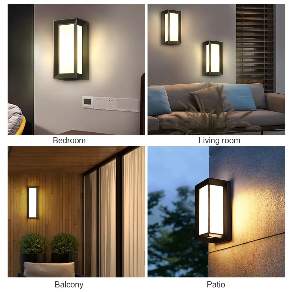 Wall lamp LED Wall Lights With Motion Sensor AC85-265V 16W/30W Waterproof Outdoor Indoor Decoration Living Room Porch Wall Lamps - Image 6