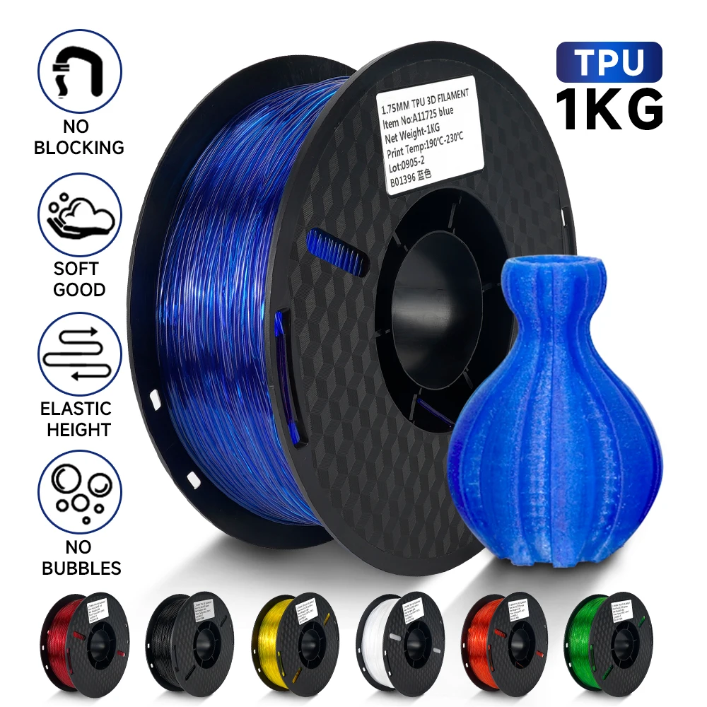 Kingroon-filamento-de-TPU-para-impresora-3D-carrete-suave-de-Material ...