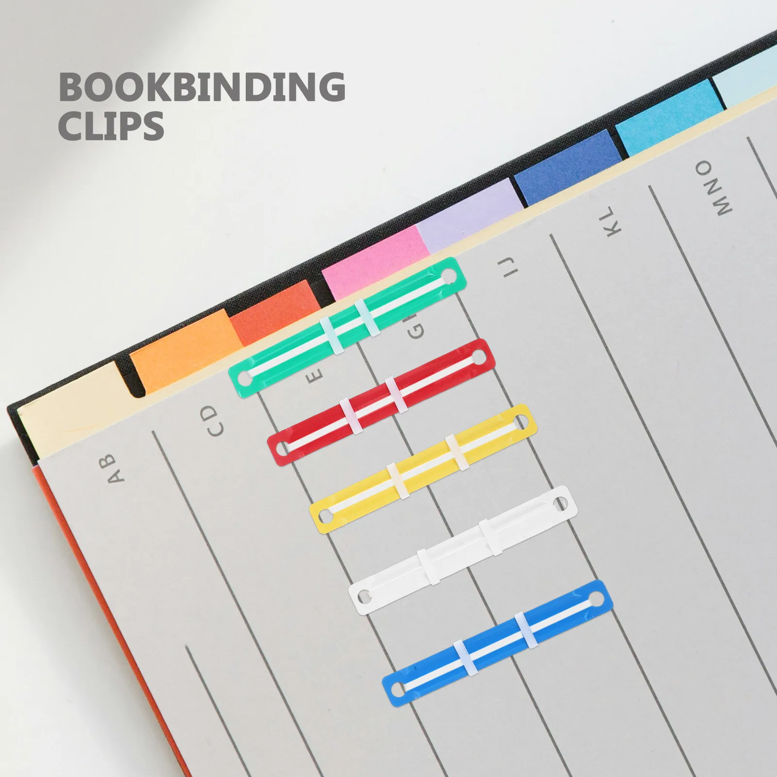 100개 플라스틱 철제 북바인더 클립, 루즈리프 노트북 DIY 플래너 바인딩 스파인 삽입 바인더 스파인 콤