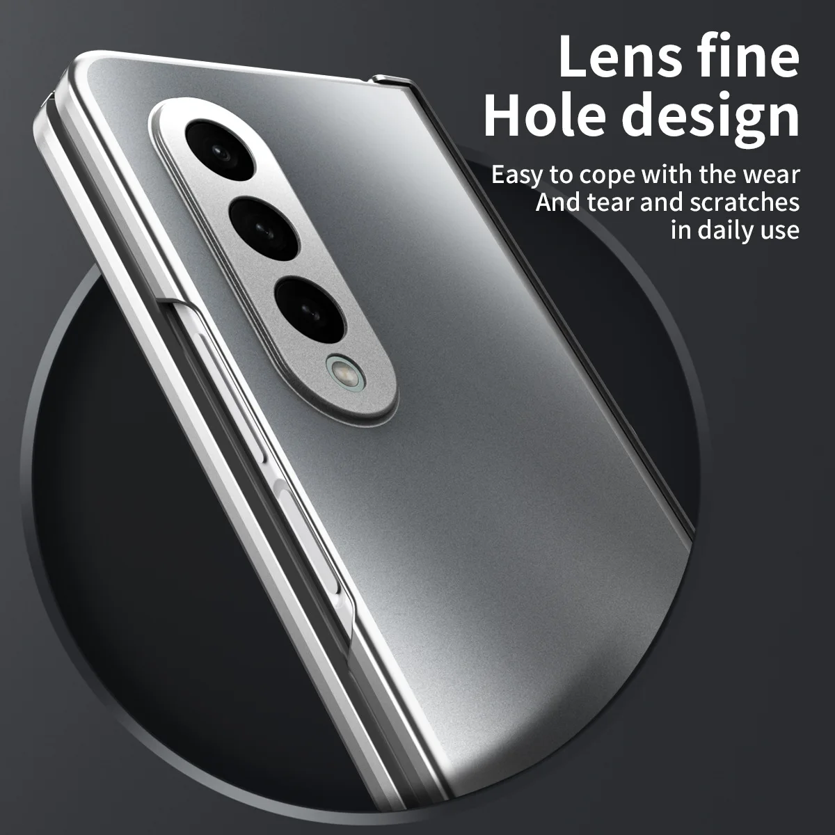 For Samsung Galaxy Z Fold 5 4 Electroplating Mirror Phone Case For Galaxy Z Fold 3 Solid Color Anti-knock Folding Protective Box