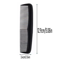 Peigne de coiffure noir 5 pièces, peigne à cheveux à dents fines, peigne résistant à la chaleur, peigne de coiffure à Double tête 6