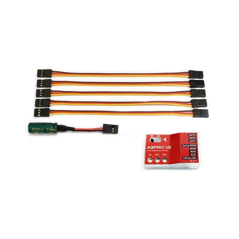 ABSQ-A3 Pro V2 RC 고정익/델타익 V-테일 비행기 비행 컨트롤러/엘리베이터용 6축 자이로 자이로스코프 안정기