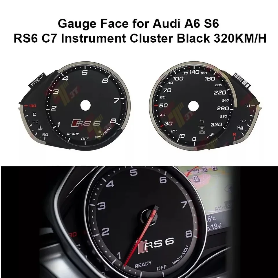

Манометр для Audi A6 S6 RS6 C7 кластер инструментов черный серый 320 км/ч