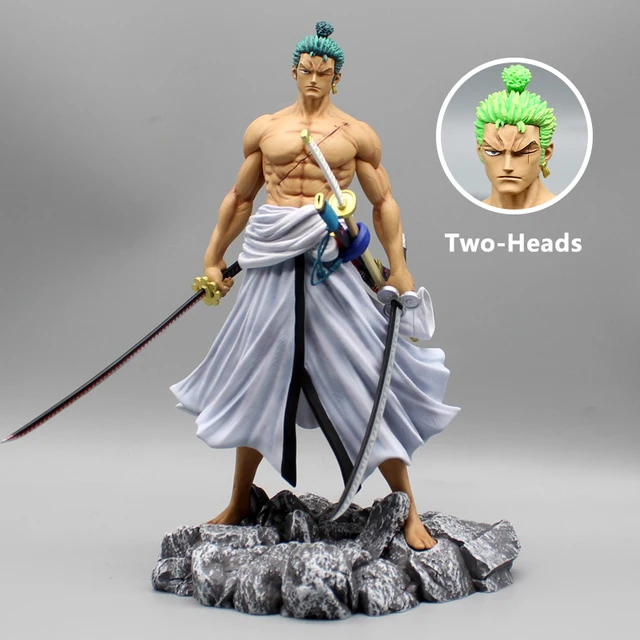 thumbnail image 1 of Figuras de anime de One Piece Roronoa Zoro Gk Double Knives Flow de 26 cm, estatua de PVC, modelo de muñeca, adorno decorativo, regalo de cumpleaños, 1 of 5