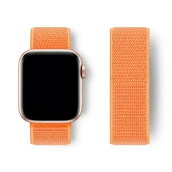 Vibrant Nylon Sport Loop Pride Bracelet - 38mm - 40mm - 41mm (Orange)