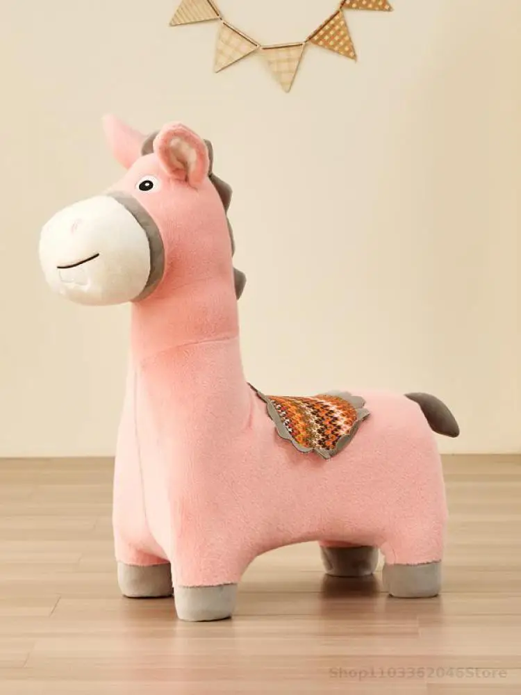 Stupid Donkey Doll Seat Plush Sitting Stool Living Room Decorative Ornaments Carto Stool Chair Internet Popular Moving