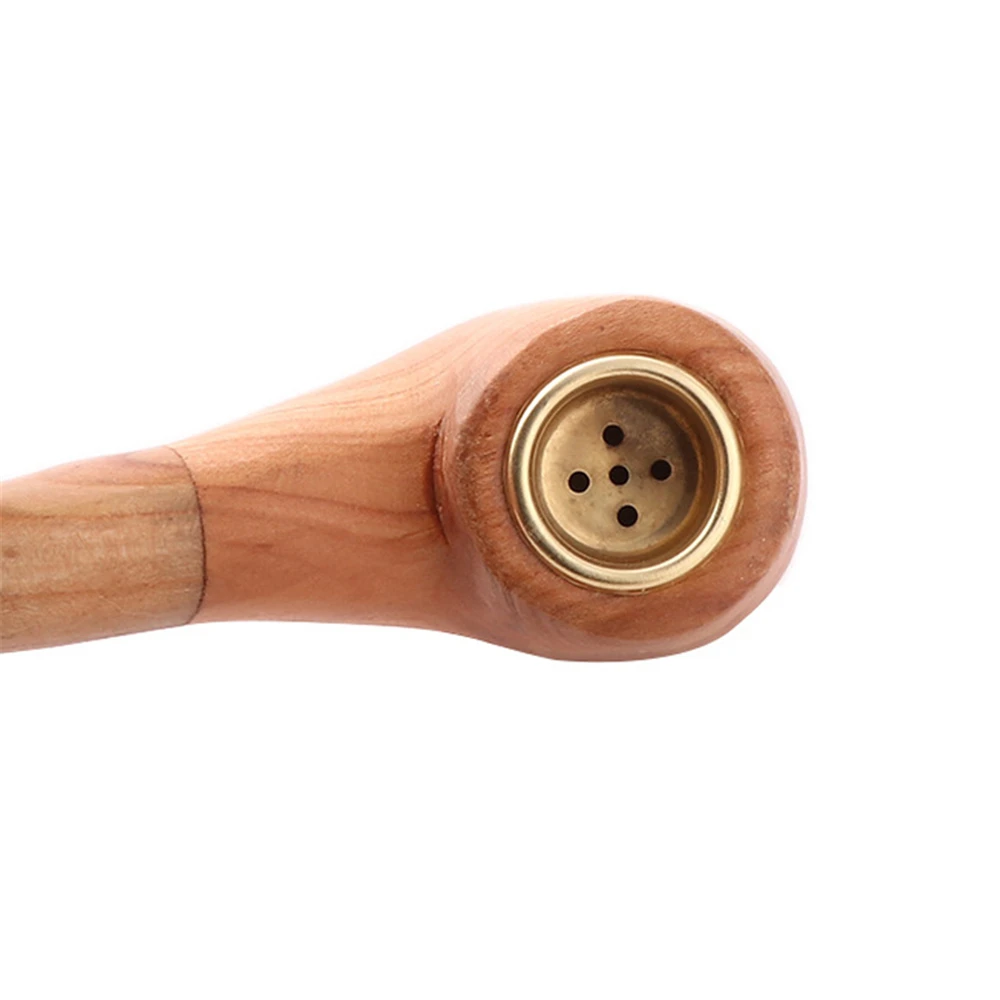 Solid Wood Tobacco Pipe Retro Handmade Wooden Pipe Alloy Herb Smoke Pot  Portable Durable Smoking Pipe For Beginner Men's Gadgets - AliExpress