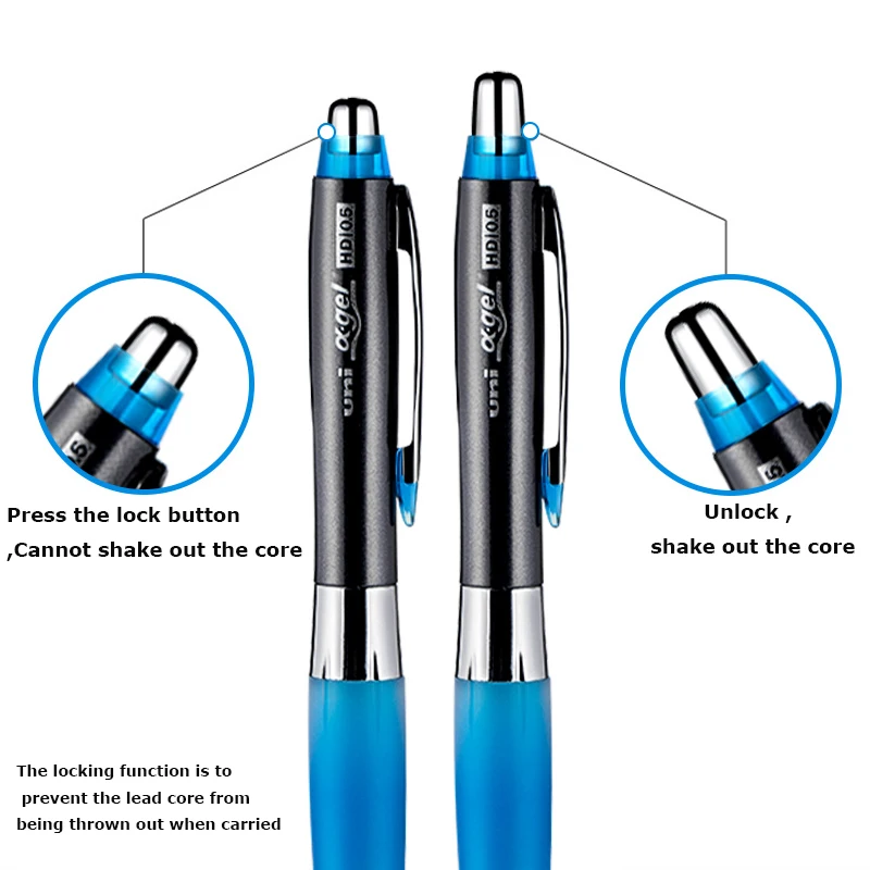 Uni Mitsubishi Mechanical Pencil, M5-617618GG Alpha-Gel Shake Out Lead 0.5mm Automatic Pen Anti-fatigue Grip Japanese Stationery 4