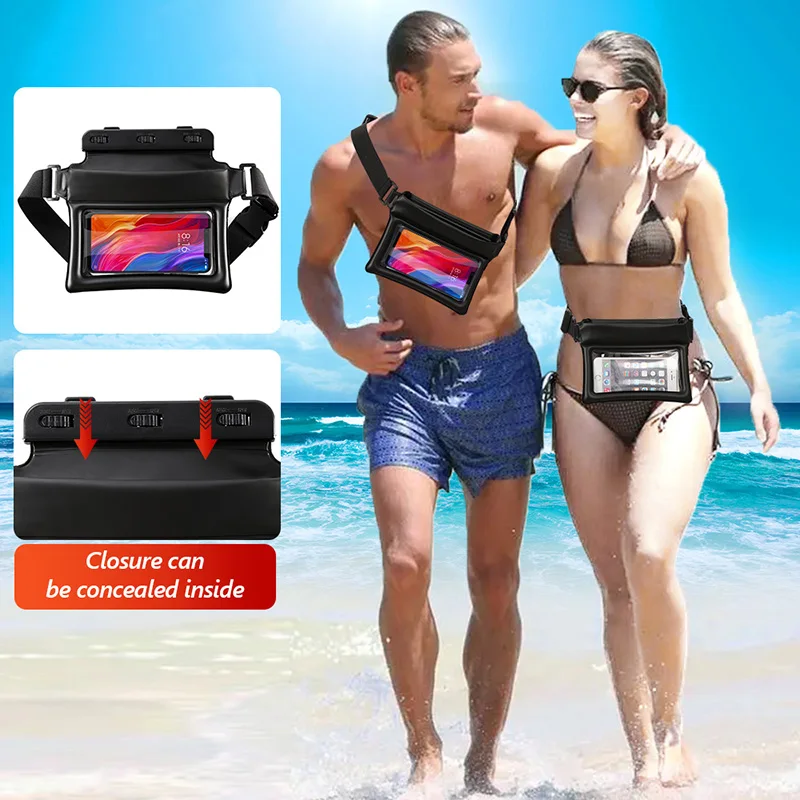 

Waterproof Swimming Bag Ski Drift Diving Shoulder Waist Pack Bag Underwater Mobile Phone Bags Case Cover For Beach Boat Sports