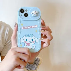 Custodia per telefono con onda e fotocamera animata adorabile