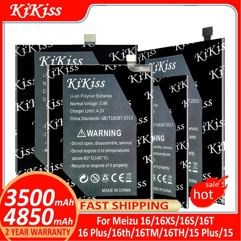 

KiKiss Battery For Meizu 16/16XS/16S/16T/16 Plus/16th/16Plus/16TM/16TH/15 Plus/15Plus/15+/15/For MeiLan 15Plus/15 Plus/M891Q