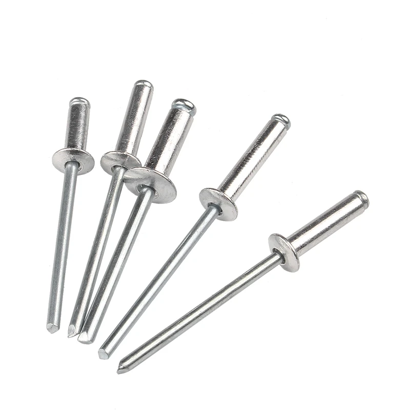 Aluminum Pop Blind Rivets M2.4 M3 M3.2 M4 M5 M6.4 Dome Head Blind Rivet Steel Shank Mandrel Exhaust Rivets Pop Pull Rivet 100x rivets and fasteners rivets and screws