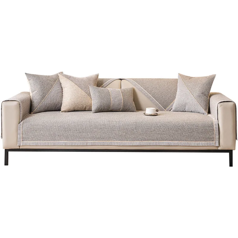 Sofa cover installation example