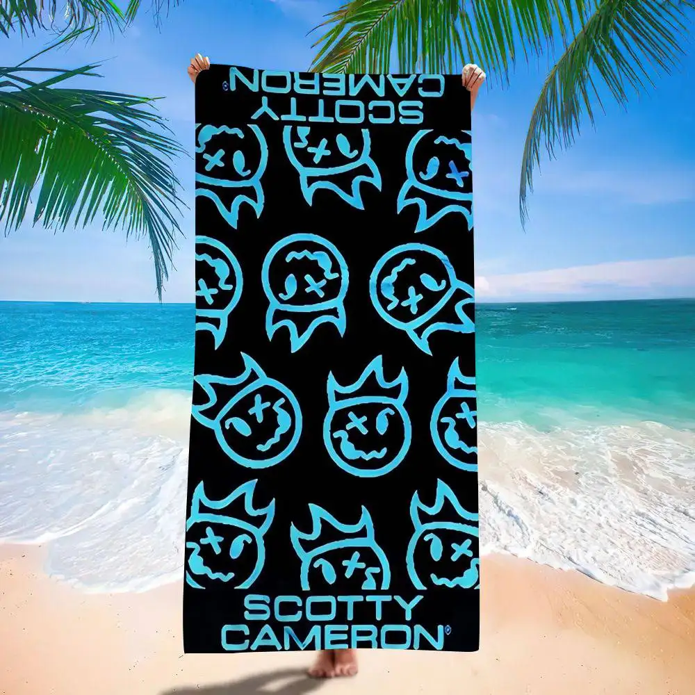 Golf S-scotty C-camerons Anime Anime Beach Swimming Towel Soft Absorbent Washcloth Children's Gifts For Kids Travel Camping Gym