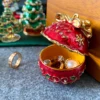 Hinged Xmas Jingle Bell Trinket Box With Crystals Figurines Hand-painted Jewelry Ring Holder Christmas Tree Hanging Decor Gift 4