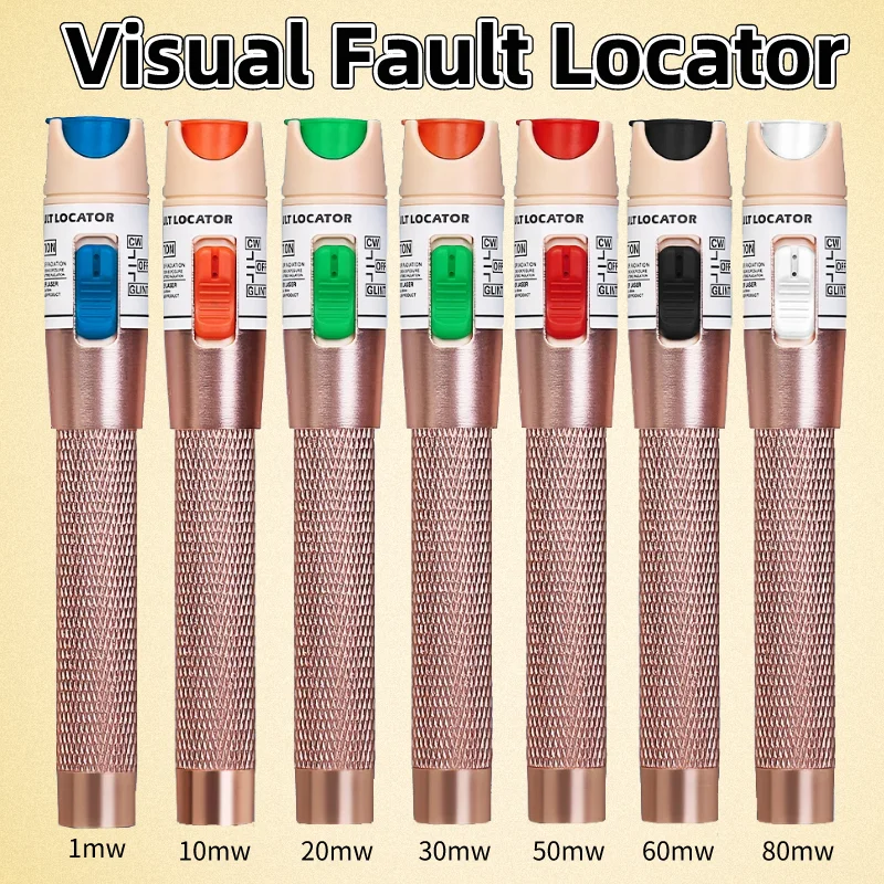 

COMPTYCO FTTH Pen Type Fiber Optic Cable Tester Visual Fault Locator 1/10/20/30/50/60/80mw VFL SC/FC/ST 2.5mm Interface