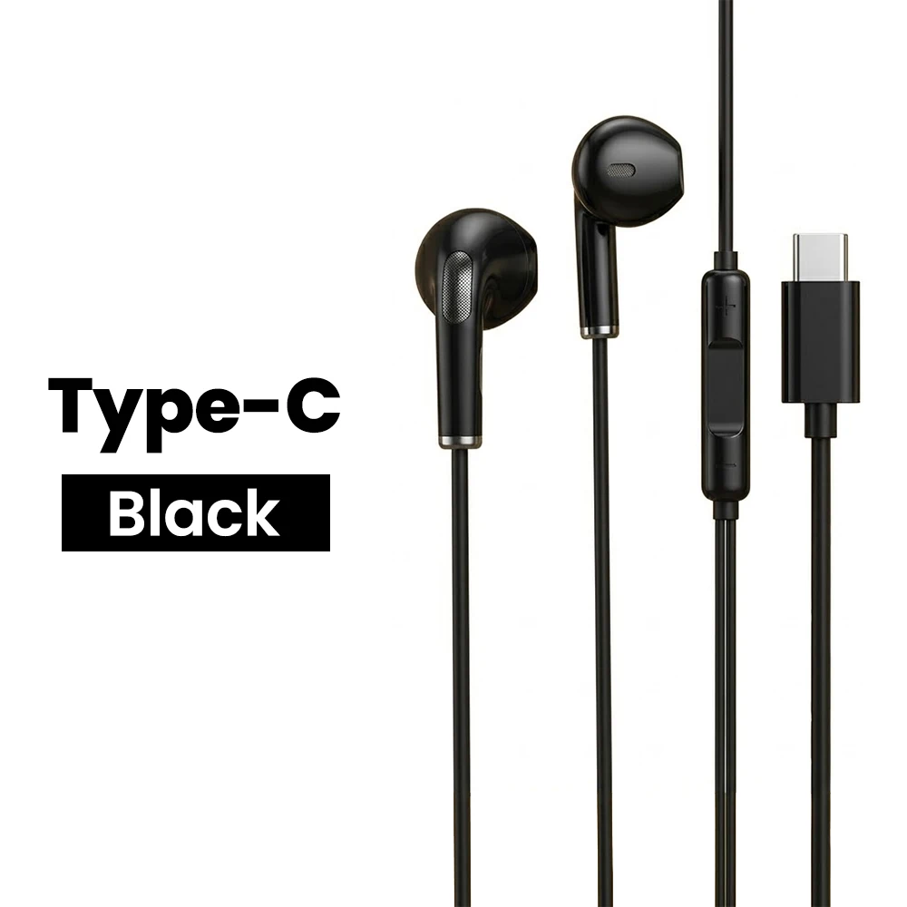 High-Quality Wired Headphones with Built-In Microphone and Versatile Connectivity