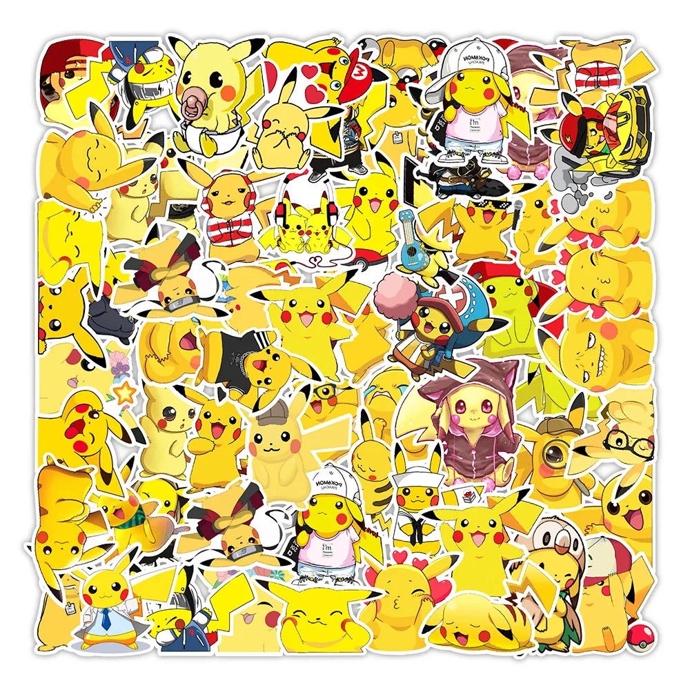 Pokemon Cute Kawaii Chibi Laptop Waterproof Stickers |50 Stickers