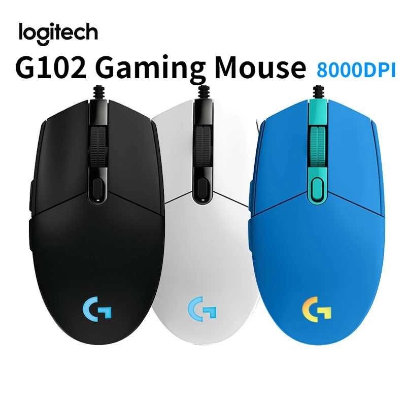 Мышь Logitech G102 Lightsync Проводная игровая мышь с боковой кнопкой и подсветкой