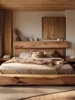 Log Simple Art Furniture Master Bedroom Full Solid Wood Bed Homestay Hotel Double Bed 2
