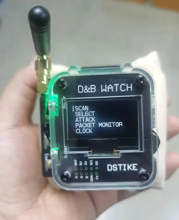 DSTIKE V4 WiFi Deauther & Bad USB Watch ESP8266 & Atmega32u4