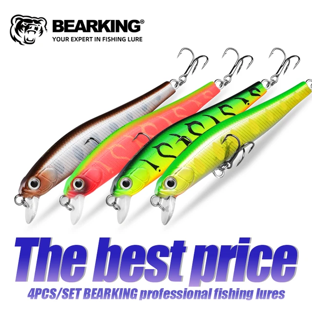 BEARKING Hot sales 4pcs/set 7cm 5.2g dive 0.5-1.3m quality magent weight fishing  lures minnow Artificial Bait fishing Tackle - AliExpress