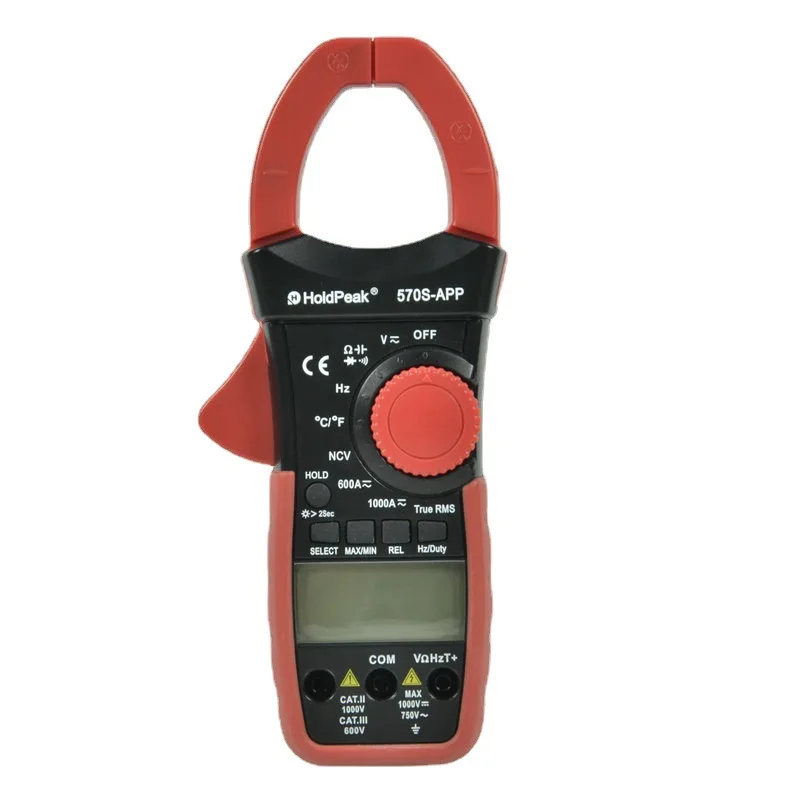 HP-570S-APP 다기능 디지털 클램프 멀티미터, 스마트폰 블루투스 연결 전류 클램프 계량기