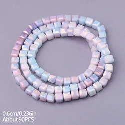 Light Dream Series Crystal Cube Beads for DIY Jewelry and Bracelets (Blue - purple)