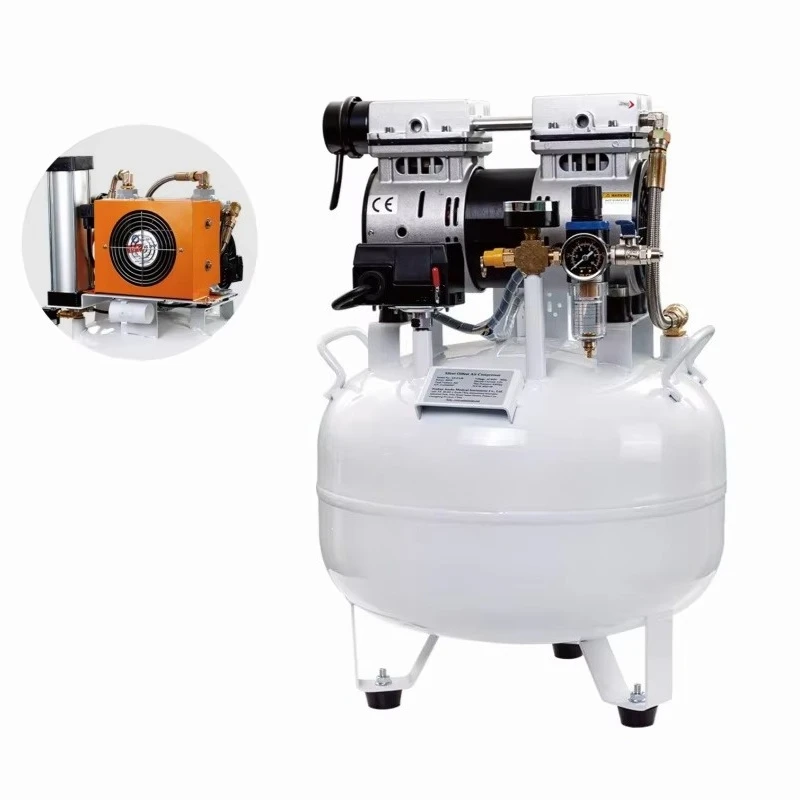 Compresor de aire de fábrica Dental para sillón Dental bomba de aire silenciosa médica con secador 32L compresor de aire libre de aceite Dental-SB