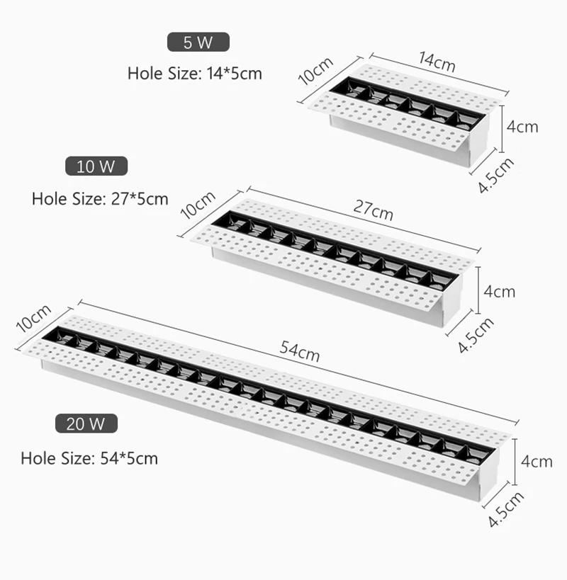 small led spotlights Dimmable Recessed Linear LED Ceiling Lights Modern Minimalist Framless Magnetic LED Strip Spotlight 5W/10W/20W Ceiling Lamps ceiling spotlight bar