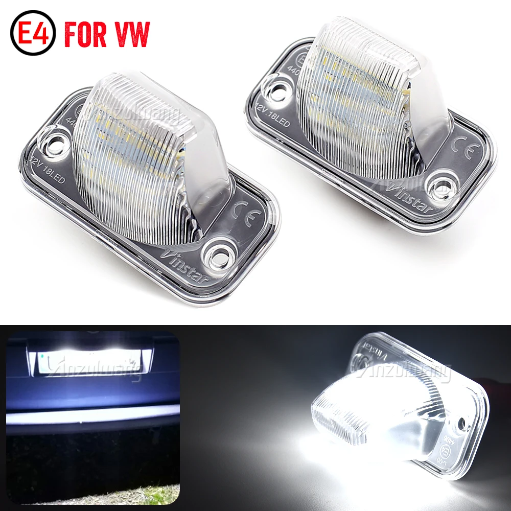 2Pcs Car Rear White LED License Number Plate Light Lamp For