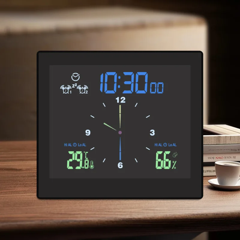 

Creative Waterproof Silent Clock Bathroom Electronic Wall Clock Temperature Humidity Chronometer With Suction Cup Kitchen Moistu