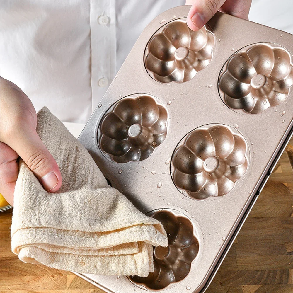 Baking Tray Donut Shaped Cake Tin Flower Baking Pan Holes Becker