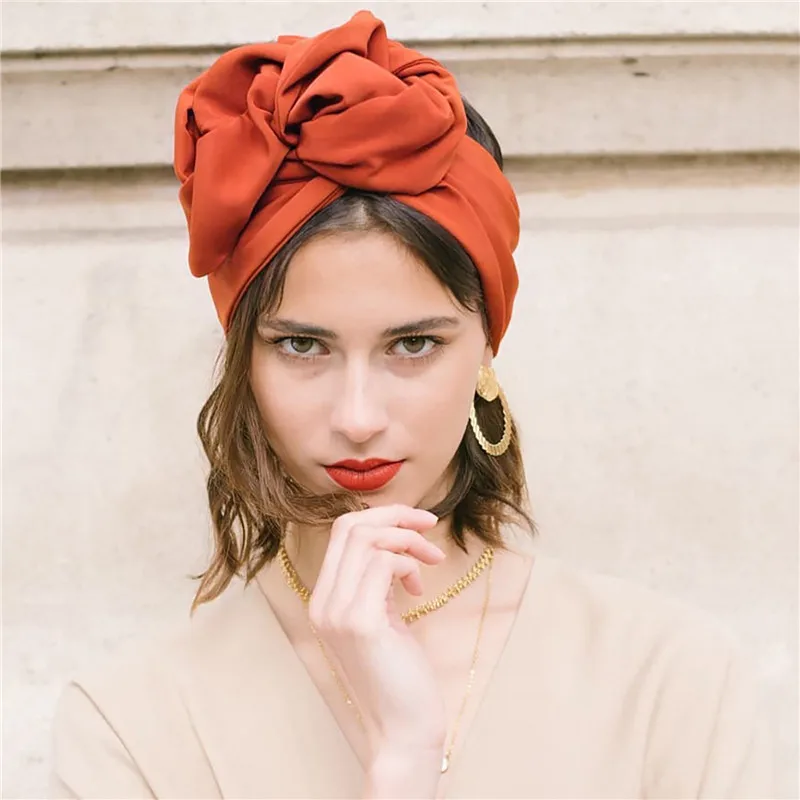 French Vintage Turban Hat Fashion Female Bandana Headband Women'S