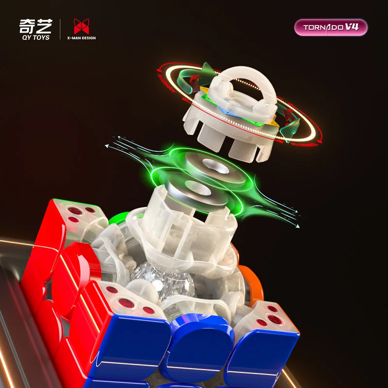 [Picube] QiYi XMD Tornado V4 3x3 Flagship Version Magnetic Magic Speed Cube QiYi XMD Tornado V4M Pioneer Version Puzzle Toys 4
