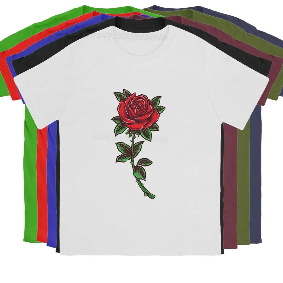 

floral rose Men's T-shirts Rose Novelty Tees Men T Shirts Camisas T-Shirt Male Cotton Adult Tops Oversized T-shirts