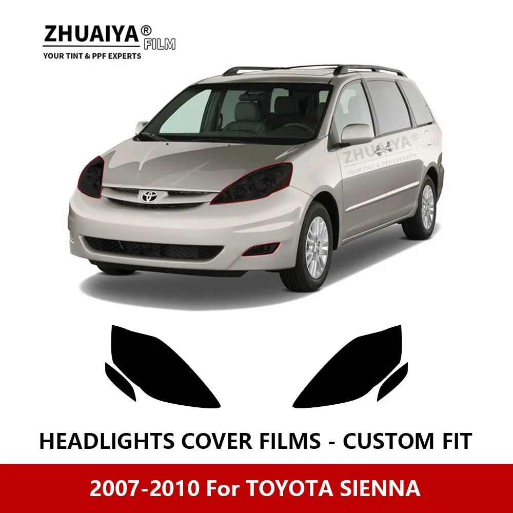 

Для TOYOTA SIENNA 2007-2010 Автомобильная внешняя фара с защитой от царапин PPF предварительно отрезанная Защитная пленка для ремонта автомобильные наклейки аксессуары
