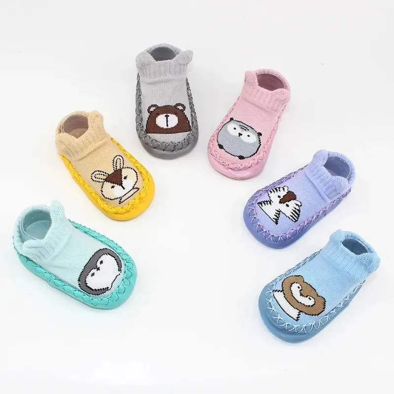 Baby Socks Slippers with Rubber Soles Girl Boy Infant Newborn Children Floor Socks Shoes Anti Slip Soft Sole Toddlers Indoor